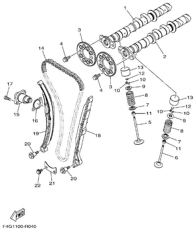 Yamaha EX1050B-S(F3Y36GAB6GA2 VALVE parts diagram